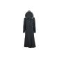Cashmere Wool Coat Woman in mixture with Hood Lined with Faux Fur Coat Warm Long Mode and Nine (Clothing)