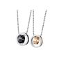 Couple pendants - double stainless steel ring LOVE - 45cm chain (Jewelry)