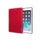 Air Juppa® Apple Ipad / Iphone 5 5th Gen Silicone TPU Case with Screen Protection Film (Black / Red)