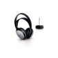 Philips SHC5100 / 10 Wireless HiFi Headphone (32 mm speaker drivers, self-adjusting inner headband) Black / Silver (Electronics)