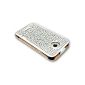 Exclusive Cad HTC ONE X Rhinestone Bling Leather Case Skin Cover Hard Case Cover Glitter white (Electronics)