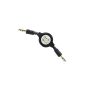 KooPower - Audio Cable 3.5mm M / M Retractable 80MM For iPhone 6, 6 Plus 5 5S 5C 4S 3GS iPad iPod MP3 CD DVD MD Smartphones and MP3 Players (Electronics)