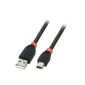 31883 Lindy USB 2.0 Cable 0.5 m Black (Personal Computers)