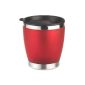 504843 Emsa City Cup Isotherm Drinking Mug with Stainless Steel Cap / Translucent Red (Kitchen)