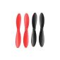 Xinte XT-H107-A35 Set for Propeller Hubsan H107D / H107L / H107C 4 axes Quadrocopter RC Colour Black and Red (Toy)