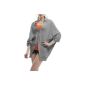 Doublju Ladies Fashionable Comfortable cardigan with zipper and raglan sleeves Loose Fit Vintage (Textiles)