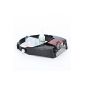GOLDI FLORA OPTICS - MG 81007-A - Headband magnifier with 2 LED LAMPS (adjustable) - including batteries - INCLUDED 1x Microfiber cloth - inclusive 1x credit card with - FREE (accessories MSRP value of about 7.00 EURO - FREE) (Office supplies & stationery)