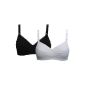 Ex Store Package of 2 non Wired Bra Nursing without Couture Black and White (Clothing)