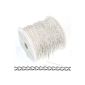 Horse jewelry chain mesh 3,5 x 2,5 mm per meter for jewelry creation - Silver / 1 (Jewelry)