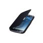 Samsung Galaxy S3 i8190 Flip Cover i8200n mini Black / Black Carrying Case Battery Cover Flip Case (Electronics)
