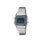 Casio - Vintage - LA680WEA-2BEF - Ladies Watch - Quartz Digital - Black Dial - Silver Bracelet (Watch)