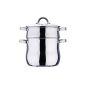 Couscoussier in polished stainless steam basket with 12 L - cooking semolina