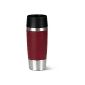 EMSA 513 356 Insulated Travel Mug cuff, red, 0.36 liters (4 hrs. Hot, 8 hrs. Cold, Dishwasher, 360 drinking spout, 100% leak-proof) (household goods)