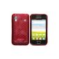 Luxburg® Diamond Design Cover for Samsung Galaxy Ace GT-S5830 in color Ruby Red, Cover Case Silicone (Electronics)