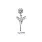 SG PARIS SILVER JEWELLERY WOMEN NECKLACE 925 SILVER 925 jeweled ZIRCONIUM 1,1Gr TRANSPARENT / CRYSTAL (Jewelry)
