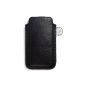 Mobiletto iPhone 5 Premium Leather Case leatherette / leather case / leather black incl. Pull-tab (Electronics)