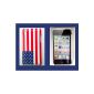 USA Flag iPhone Case for Ipod Touch 4 + screen movie Syl'la (Electronics)