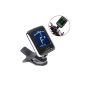 SAVFY® Chromatic Tuner clip / Digital Tuner to clip for guitar, bass, ukulele and acoustic violin (Electronics)
