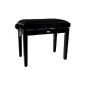 Tiger PST14-BK Piano Bench - Seat height adjustable - for Piano - Black (Electronics)