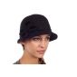 Sakkas Cloche Hat Winter 100% Wool Women Retro Style Ribbon Accent with Flowers (6 colors) (Clothing)