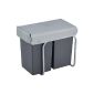 Wesco 12381 New Double-Boy installation 2x bucket 15 liter, 39.5 x 26.5 x 45 cm, black (household goods)