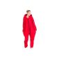PEARL Basic One-piece leisure suit of soft fleece, red Gr.  L (Textiles)