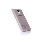 Liamoo Samsung Galaxy Note 4 TPU Skin Case Cover Case Cover completely transparent (gray transparent) (Electronics)