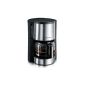 Severin KA 4305 coffee maker / 10 cups / 1000 watts / stainless steel black (household goods)
