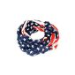 Accessory Calonice Amorino Women Scarf with the American Flag Stars and Strips Red, White and Blue Etendard The Star-Spangled Banner Blue White Scarf Red Scarf One Size 70x160x0.1 cm (WxHxD) Red White Blue