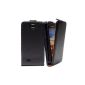 mobilefox® Samsung Galaxy W GT-I8150 bag incl. protector Case Cover Case Cover Flip Cell Phone Bumper Smartphone Black (Electronics)