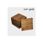 SAM® wood tile 01 Spar Set 11 Balcony Tiles Acacia oiled 30 x 30 cm click system drainage plug bar about 1 m² terrace tile bearing Acacia tile two laying patterns Mosaic Normal shipping parcel service