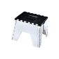 Premier Housewares plastic folding stool Black & White 21 x 28 x 25 cm (Kitchen)