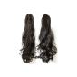 Queen Wig long wave jaw clamp has claws ponytail hairpiece extension clip on pony fall - # 2 Darkest Brown (Miscellaneous)