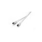 Teccus antenna cable coaxial plugs <-> Koaxkupplung> 90dB 15m white (accessory)