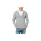 James Tyler Men Fine knit sweater with V-neck and hood (Textiles)