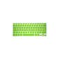 MiNGFi German keyboard silicone protective cover QWERTY for MacBook Pro 13, 15, 17 Air 13 inch EU KeyboardLayout Silicone Cover - Green (Electronics)