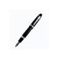 Fountain pen Jinhao 159 glossy black with a wide silver pen (Office Supplies)