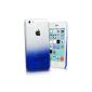 Dealgadgets New Translucent Gradual Color Drops Rain Skin Hard Case Cover for Apple iPhone 5C Blue (Electronics)