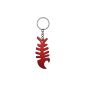 Fish Bone Keychain Red (Red Fish Bone Keyring)