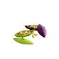 SALES Elicuisine - Lot of 2 Silicone Papillote (530 Ml) - Color: Purple and Anis - Dimensions: 27 X 11.3 X 9.2 cm 530Ml (Kitchen)