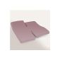 2x80x200 plain cotton fitted sheet purple purple - TPR - Head and foot articulated liftable bed