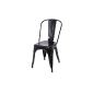 Duhome 668 BLACK 1x dining room chair iron / metal - stackable
