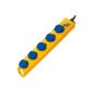 Brennenstuhl strip bar x 5 with protective caps (blue) 2.0 m Yellow (Germany Import) (Tools & Accessories)