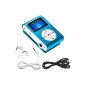 Swees® MINI MP3 PLAYER SCREEN LCD 8GB with FM Radio Blue (Electronics)