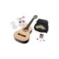 Calida Benita 1/2 Classical Guitar Natural incl. Accessories set (Acoustic Guitar Set incl. Guitar Bag backpack straps and music compartment, guitar school with CD & DVD, pitch pipe, picks, extra strings) (Electronics)
