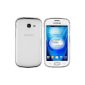 mumbi Samsung Galaxy Trend Lite - (hard back) Cover Skin Protector Case White Case transparent Mat (Electronics)