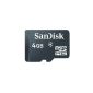 SanDisk Micro SDHC Card 4GB works fine
