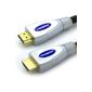 LCS - FALCON - 15M - Cable HDMI 1.4 - 2.0 - Professional - 3D - 4K Ultra HD 2160p - Full HD 1080p - Audio Return Channel (ARC) - Video Signal High performance with Ethernet - gold plated connectors (Electronics)