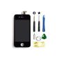 Black LCD Display Touch Screen Replacement Screen + Front Full glass for Apple iPhone 4S + tool (electronics)