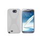 mumbi X TPU Silicone Case for Samsung Galaxy Note 2 transparent white (accessory)